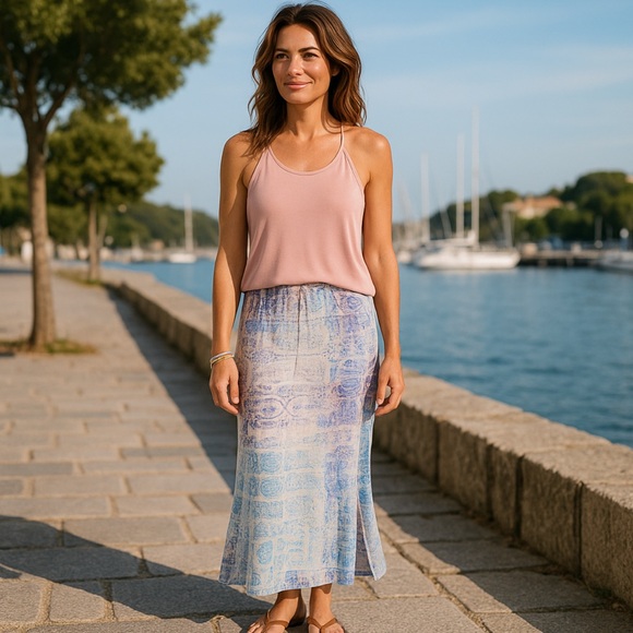 Anthropologie Maeve Waimea Silk Maxi Skirt - Picture 2 of 13